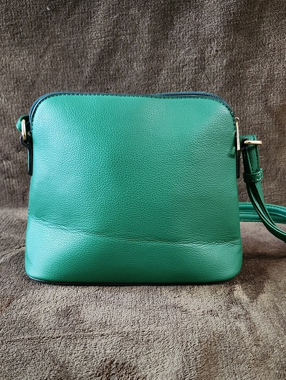 Green Faux  Leather Crossbody Bag with Tassel Accent - Picture 4 of 7